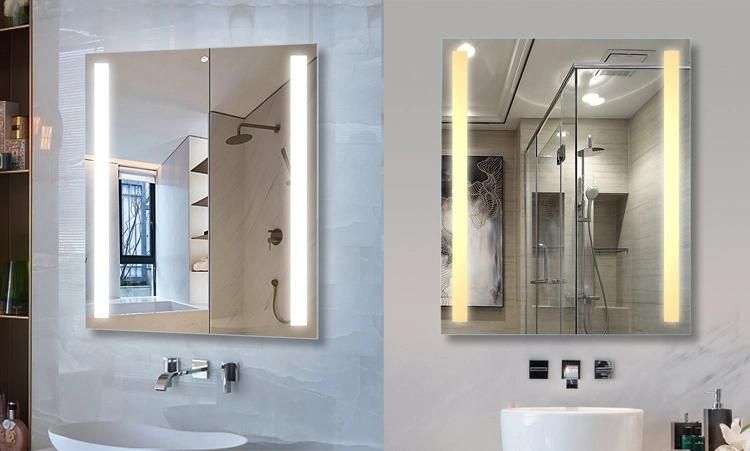 Modern Wholesale Home Hotel Big Square Bathroom Mirror Lighted