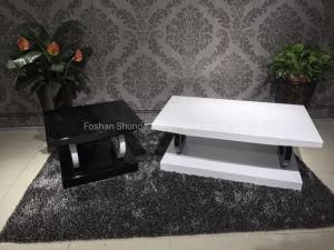 White High Gloss MDF Modern Center Coffee Table