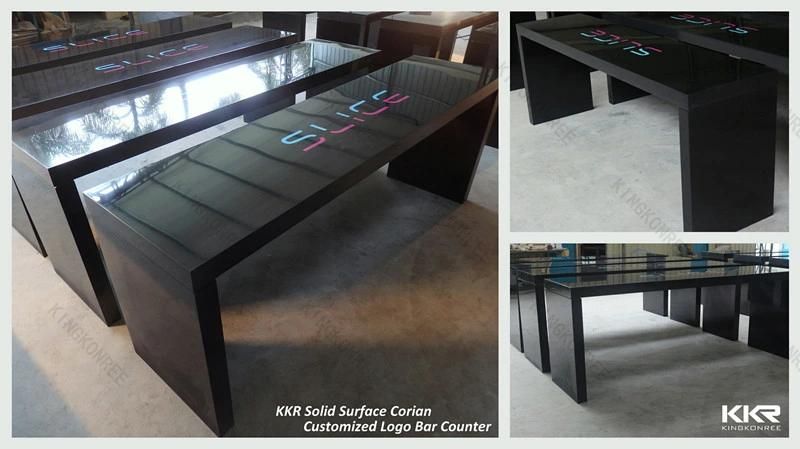 Kkr Solid Surface Custom Make Long Bar Table Bar furniture Bar Tables