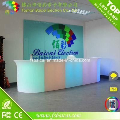 Rechargeable Illuminated Hotel Club Plastic LED Bar Counter