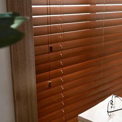 Basswood Semi Blackout Manual Venetian Roller Blind Style for Interior Home Office and Coffee