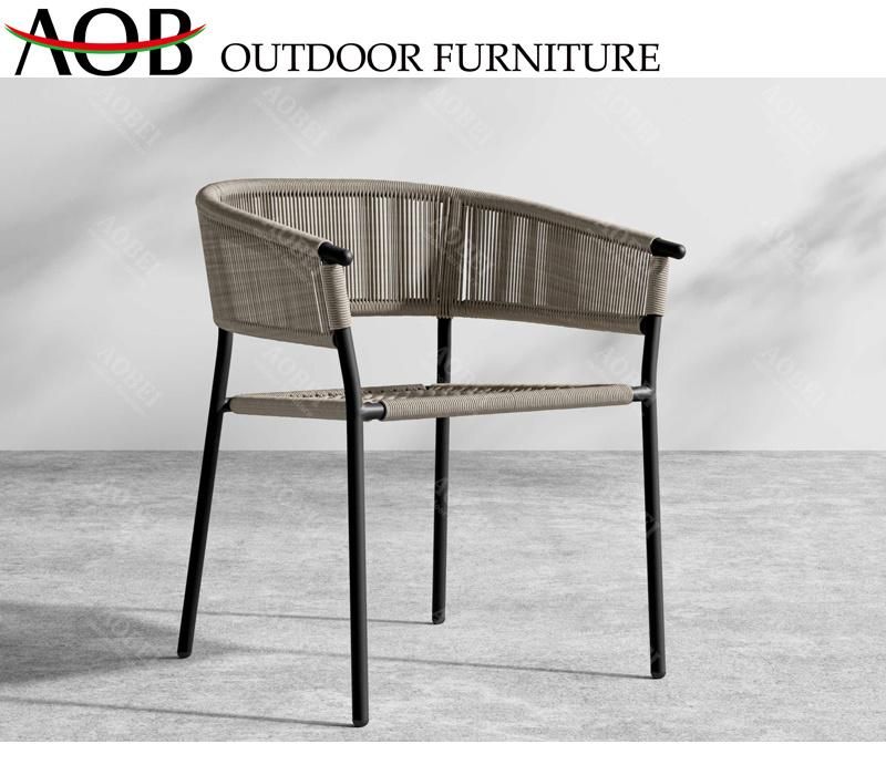 Modern Outdoor Garden Patio Home Hotel Resort Restaurant Hospitality Project Rope Dining Chair Furniture
