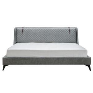 Modern Fabric King Size Bed with Sponge Mats
