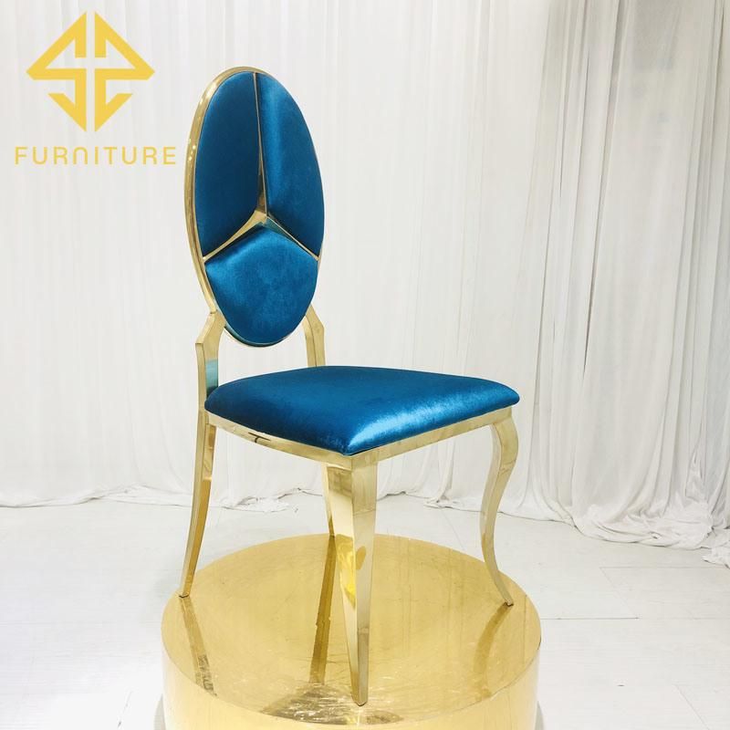 Hot Sale Benz Back Stainless Steel Dining Chair Hotel Furniture Wedding Events Chairs