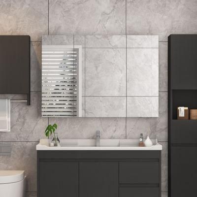 Luxury Sanitary Ware Double Mirror Cabinet Frameless Medicine Cabinet with Adjustable Glass Shelf
