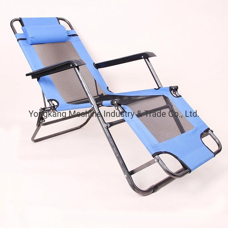 Factory Wholesale Outdoor Modern Lounge Folding Chairs Stainless Aluminium Adjustable Foldable Sun Beach Leisure Lazy Lounge Chair