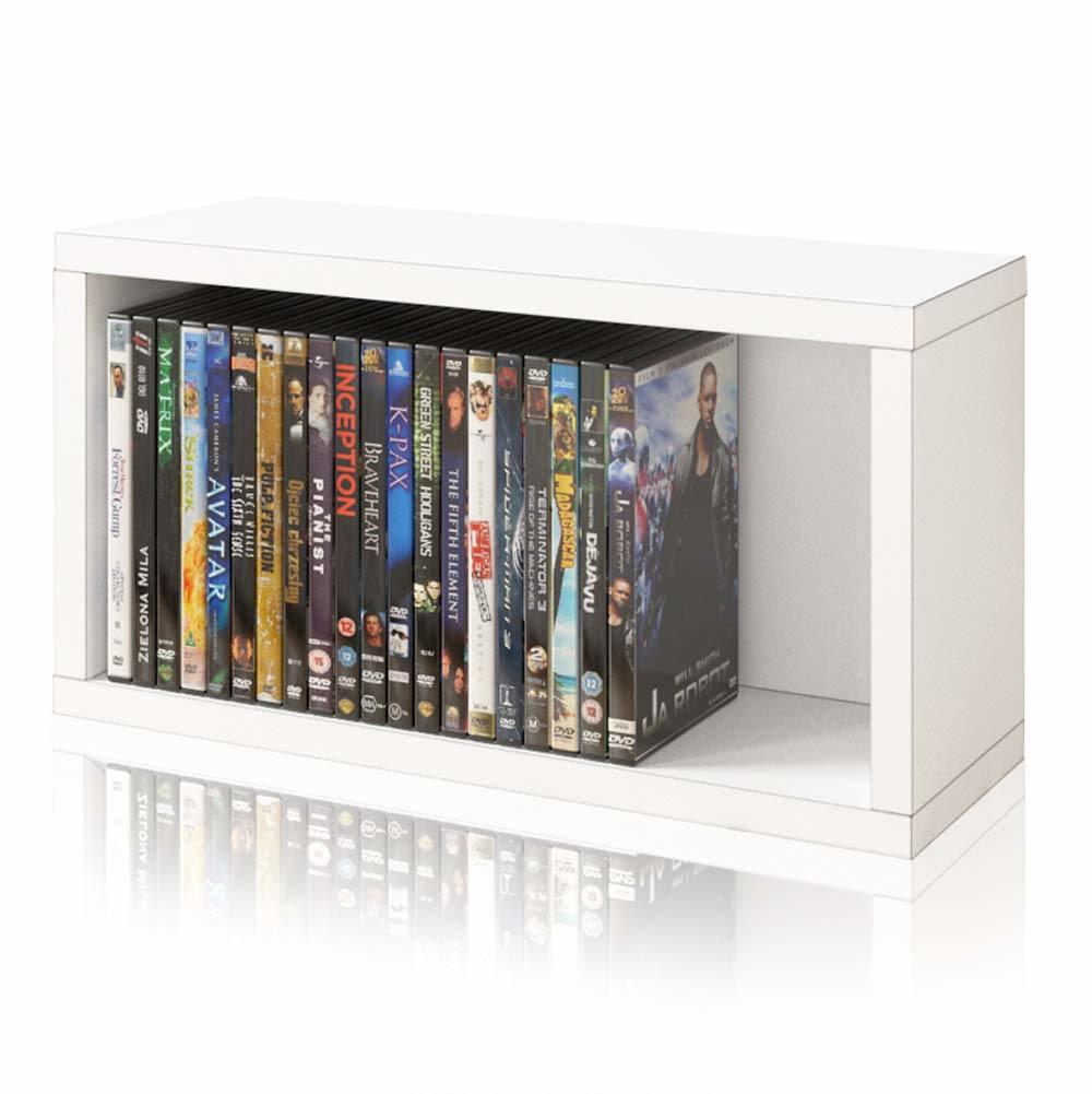 Way Basics Media Storage Rack Shelf Holds 30 Games, Dvds, Blu-Rays