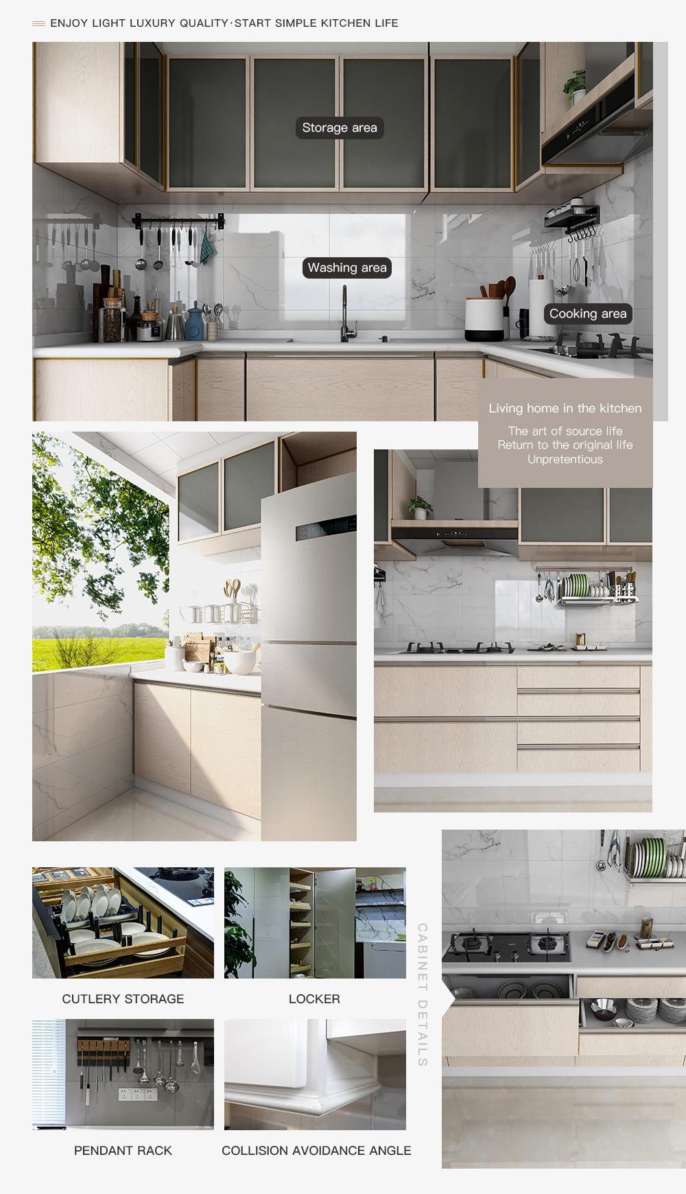 in Stock Melamine High Quality Design Kitchen Cabinets