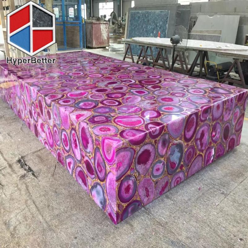 Pink Onyx Tables Cubic Table Pink Color Table