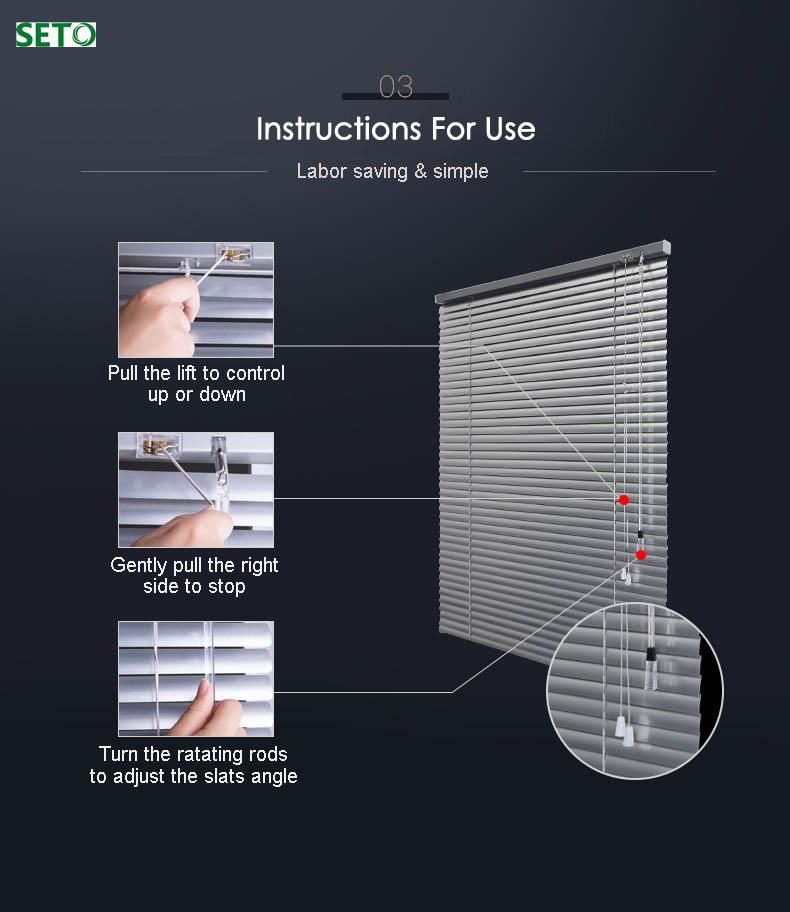Customized Size Window Venetian Blinds 25mm 50mm Aluminum Blinds
