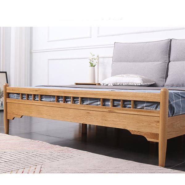 1.5, 1.8m Modern Solid Wood Double Bed Master Bedroom Furniture Bed