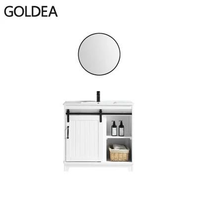 Hot Sale Ceramics Modern Goldea Hangzhou Made in China Bathroom Cabinet Vanity Furniture