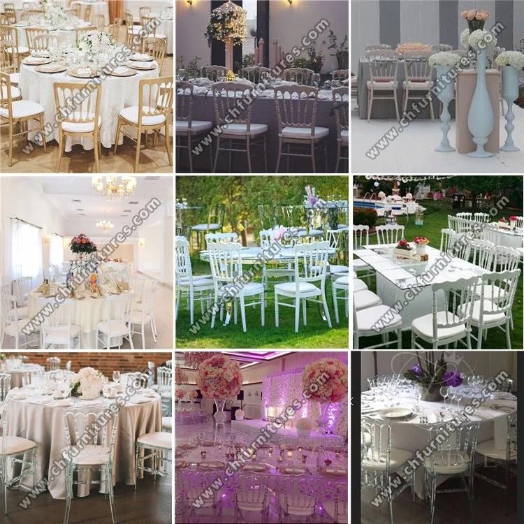 2018 New Style Wholesale Stackable Tiffany Event Chair for Wedding and Party with White Pattern Cusihon Yc-B106