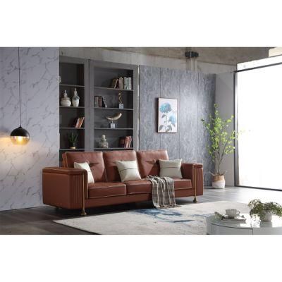 Modern Luxury Leather Livingroom Living Room Coffee Table Fabric Leather Sofa