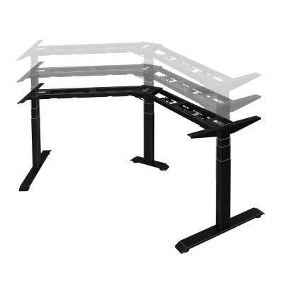 Modern Melamine Metal Frame L Shape Corner Office Desk Manager Table