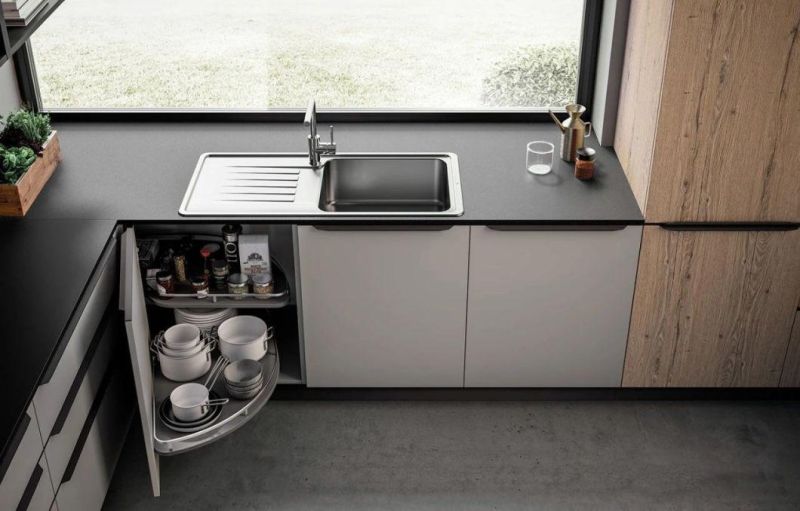 Modern Contemporary Ready Made Kitchen Cabinets with Sink