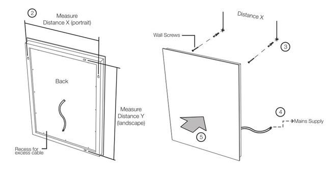 Backlit Bathroom Mirror with Aluminum Frame