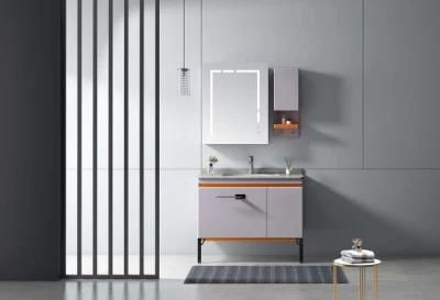 PVC Wall Mounted Type Bath Bathroom Cabinet Vanity with Ceramic Basin
