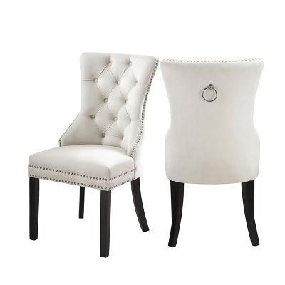 Factory Provides Best Quality Furniture Restaurant Modern White Tufted Dining Chairs Luxury