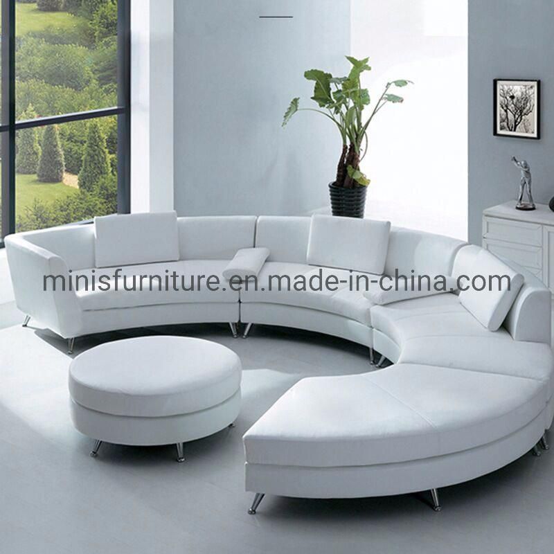 (MN-SF93) Modern Fashionable Curved White Living Room Sofa