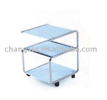Modern Glass Top Tray Side Table
