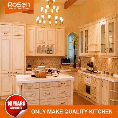 Classic Style Customized Large Capacity Solid Wood Kitchen Cabinet Furniture
