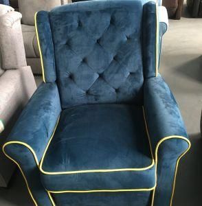 Living Room Custom Leisure Blue Furniture Armchair Sofa Recliner