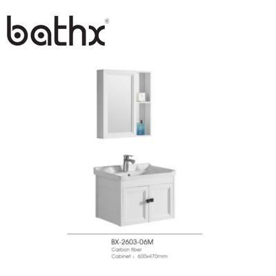 Waterproof with Wash Basin Modern Wall-Mounted Vanity Aluminum Bathroom Vanity Cabinet with Mirror