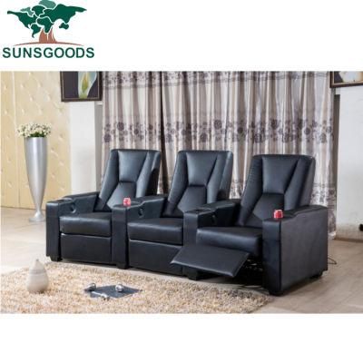 3 Seater Cinema Chair Furniture Modern Recliner Massage Leather Sofa