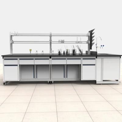 Good Quality, Good Price School Steel Lab Furniture with Sink, Hot Sell Factory Direct Hospital Steel Electronic Lab Bench/