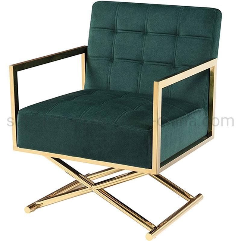 China Manufacturer Cheap Price Pedicure Relaxing Single Green Fabric Sofa Chair