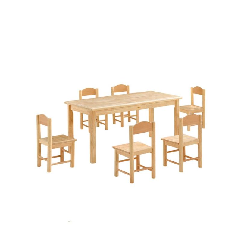 Kindergarten Children Table, Preschool Furniture Table, Kids Rectangle Wooden Table