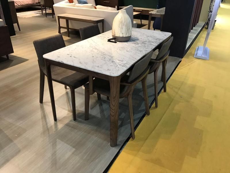 1.6m Small Size MDF Veneer Dining Table /Apartment Furniture