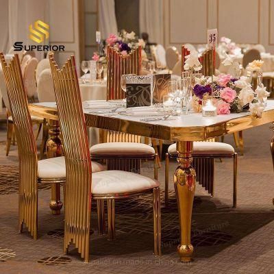 Gold Metal Frame King and Queen Wedding Chairs Made in China