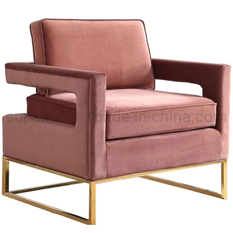 Wholesale Stainless Steel Frame Single Fabric Lounge Chair