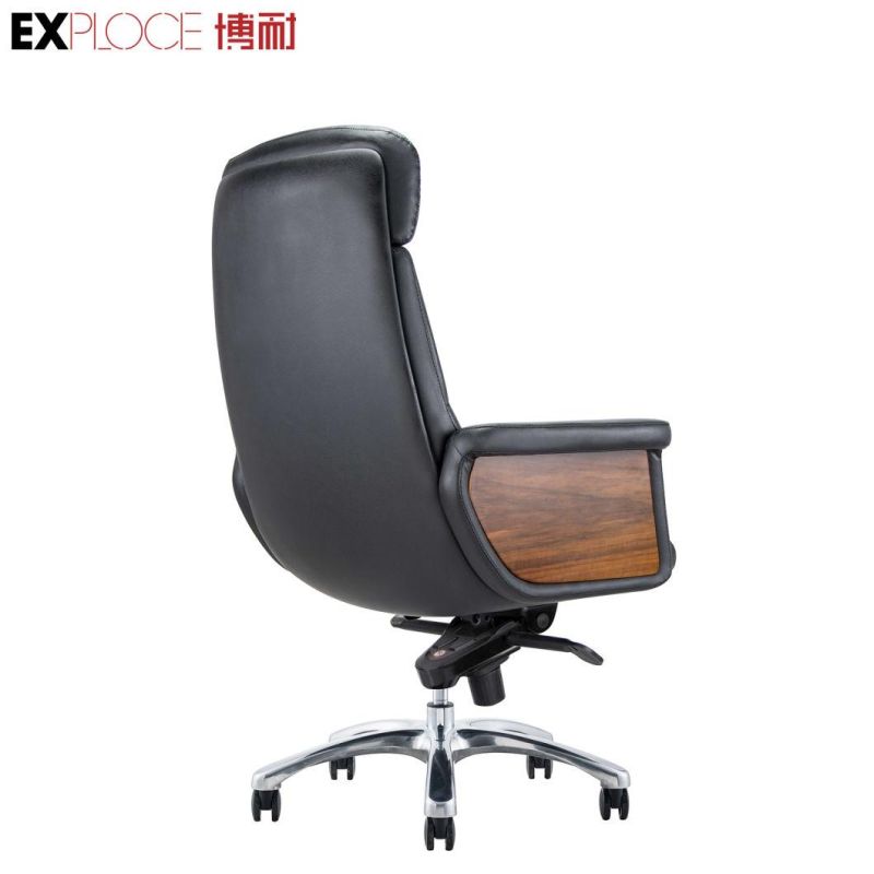 Design High Back PU Modern Fancy Metal and Leather Elegant Dining Office Chair Living Room Furniture