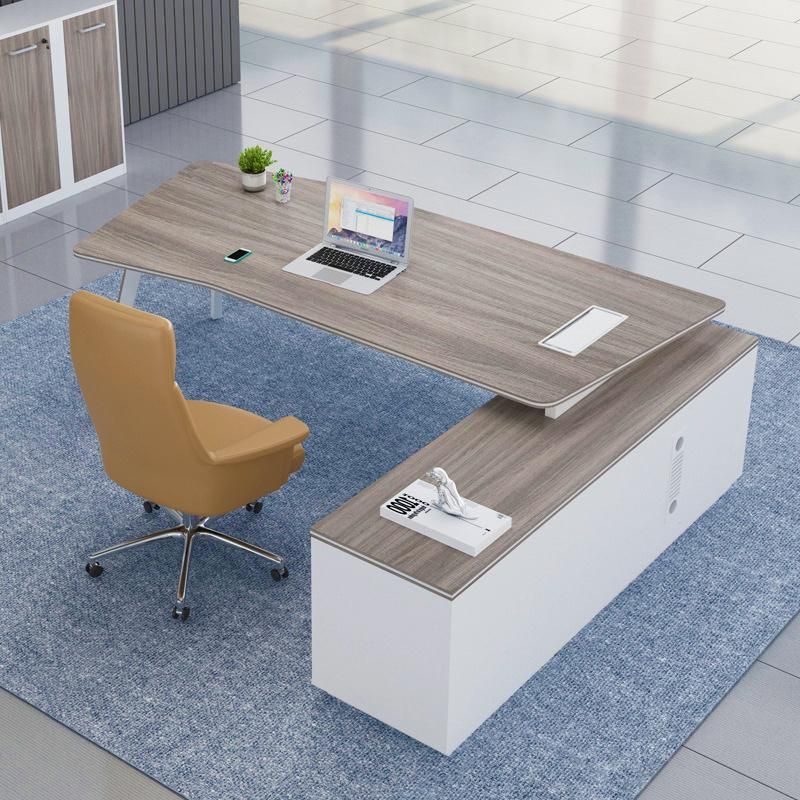 Modern Design Melamine Curve Edge Manager Executive Office Director Wooden Desk