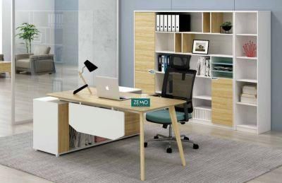 Yellow Oak Modern Computer Director Boss Executive Office Table