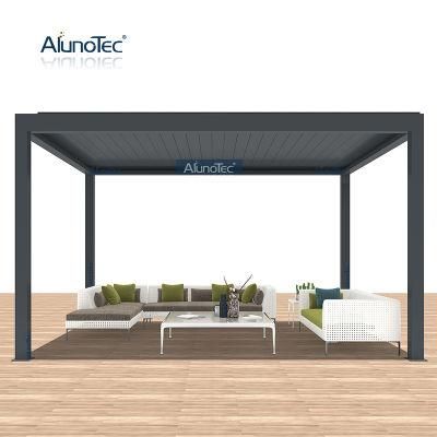 Gazebo Manufacturers Rainproof AlunoTec Solid Plywood Box Packing Modern Wall Mounted Louvered Pergola