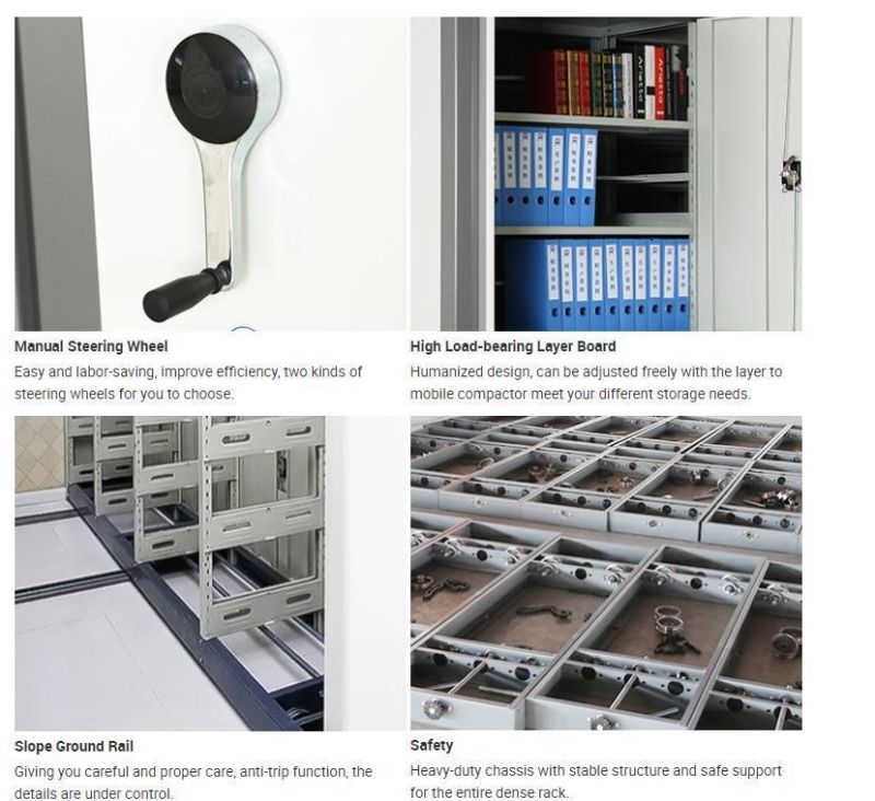Fireproof Compact Intelligent Steel Mobile Shelving System