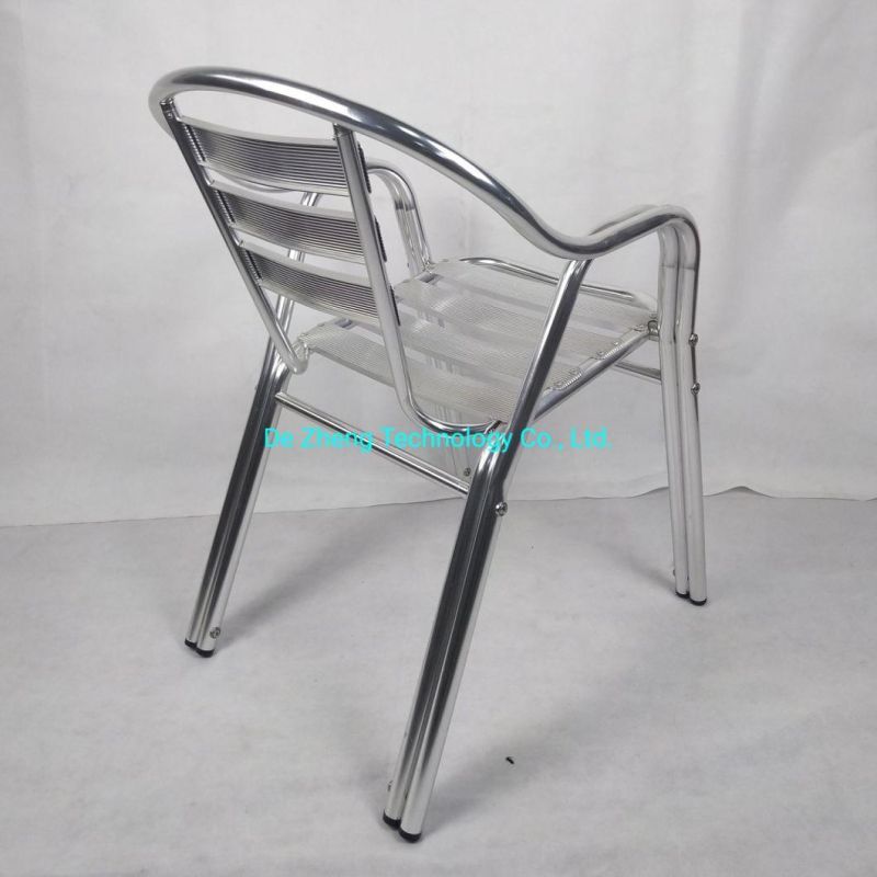 Hot Sale Patio Wholesale Bistro Chair Outdoor Cafe Aluminum Hotel Patio Modern Dining Furniture