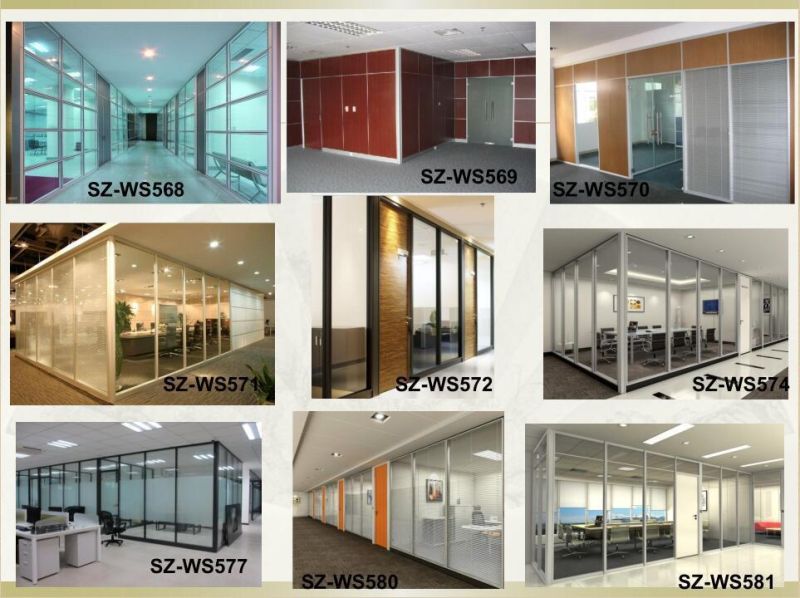 Modern Divide Operable Space Partition Walls in Glass for Interior (SZ-WS683)