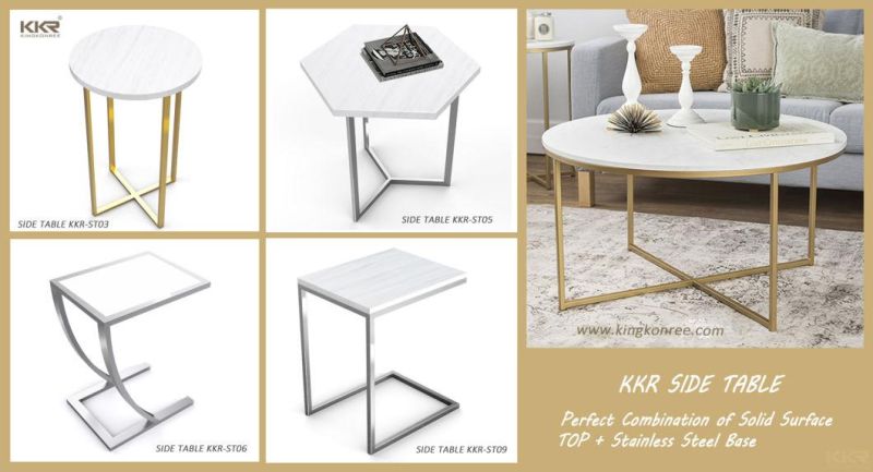 Artificial Stone Solid Surface Square Dining Tables