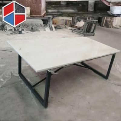 Real White Marble Top Conference Table 100X280cm
