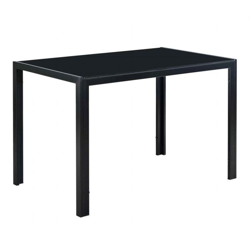 Cheap Price Home Furniture Durable Glass and Marble Top Dining Table with Metal Legs