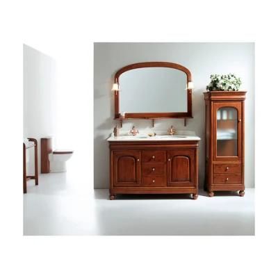 Bathroom Storage Cabinet with Sink Modern Bathroom Vanity with LED Mirror Custom Bathroom Equipment