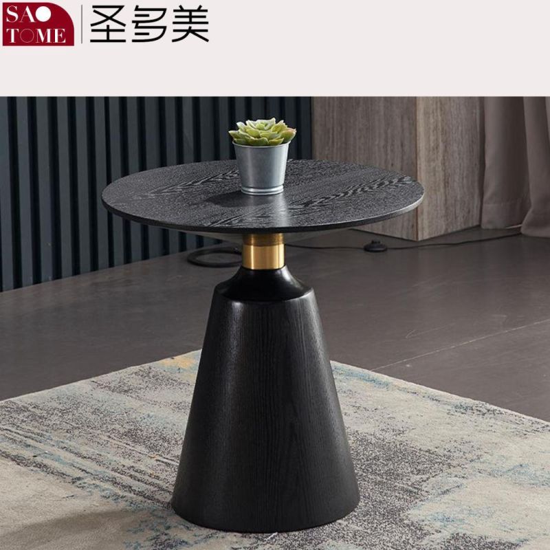 Modern Stainless Steel Pillar Marble Countertop Side Table Coffee Table