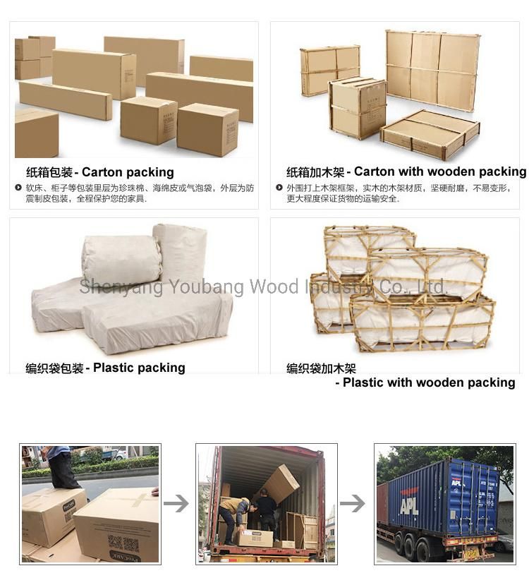 Chinese Factory Whosale Bedroom Furniture Comfortable Wooden Bed Frame