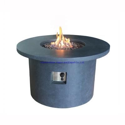 42&quot; Round Concrete Fire Pit Dining Table