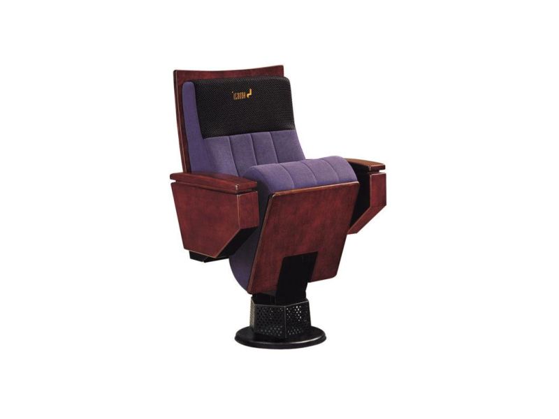 Comfortable PU Recline Theater VIP Cinema Auditorium Church Wooden Chair